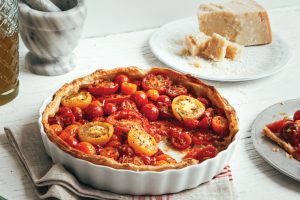 Tarte tomate et basilic